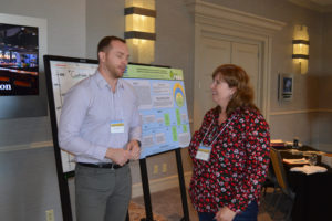 Ben Christ (L) in conversation with Christine Bliss, Regional Agronomist for Agrisoma