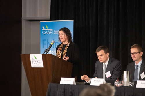 Kristin Lewis of DOT’s Volpe Center and Head Research and Technical Advisor for CAAFI